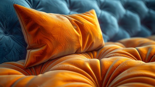 Confort luxe avec coussin en velours design